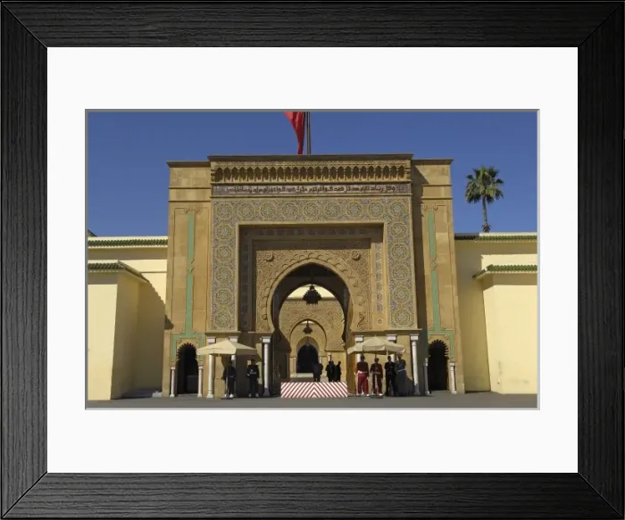 Framed Print : MOROCCO. Rabat. Entrance gate into the Royal Framed Print : MOROCCO. Rabat. Entrance gate into the Royal