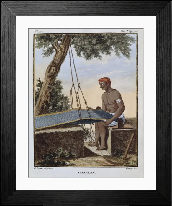 Framed Print : Weaver. Illustration from Voyage aux Indes orientales Framed Print : Weaver. Illustration from Voyage aux Indes orientales