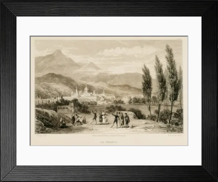 Framed Print : La Granja de San Ildefonso (19th c. ). Royal Palace Framed Print : La Granja de San Ildefonso (19th c. ). Royal Palace