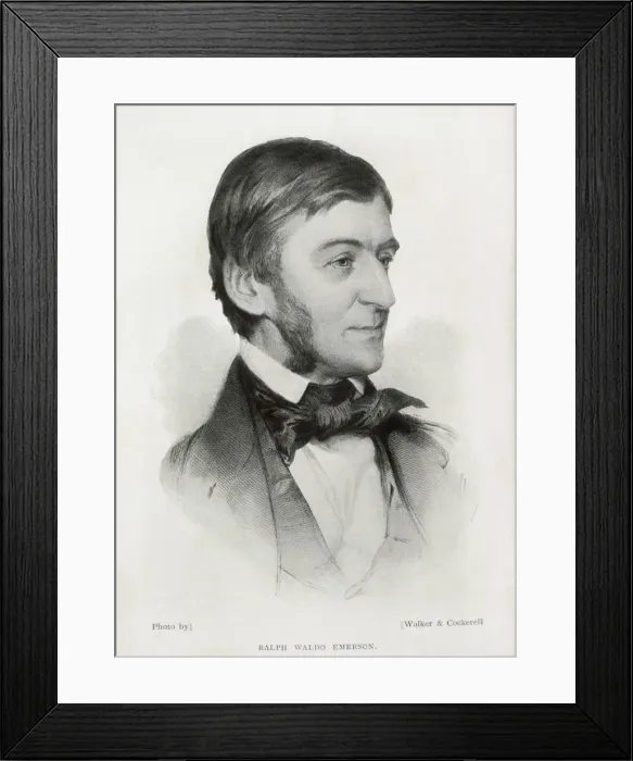 Framed Print : EMERSON, Ralph Waldo (1803-1882). US philosopher Framed Print : EMERSON, Ralph Waldo (1803-1882). US philosopher