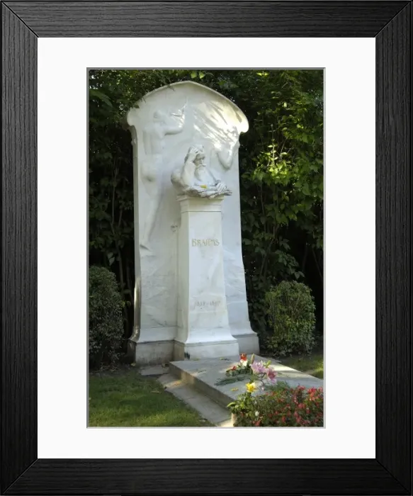 Framed Print : AUSTRIA. Vienna. Cemetery. Tomb of Johannes Brahms Framed Print : AUSTRIA. Vienna. Cemetery. Tomb of Johannes Brahms