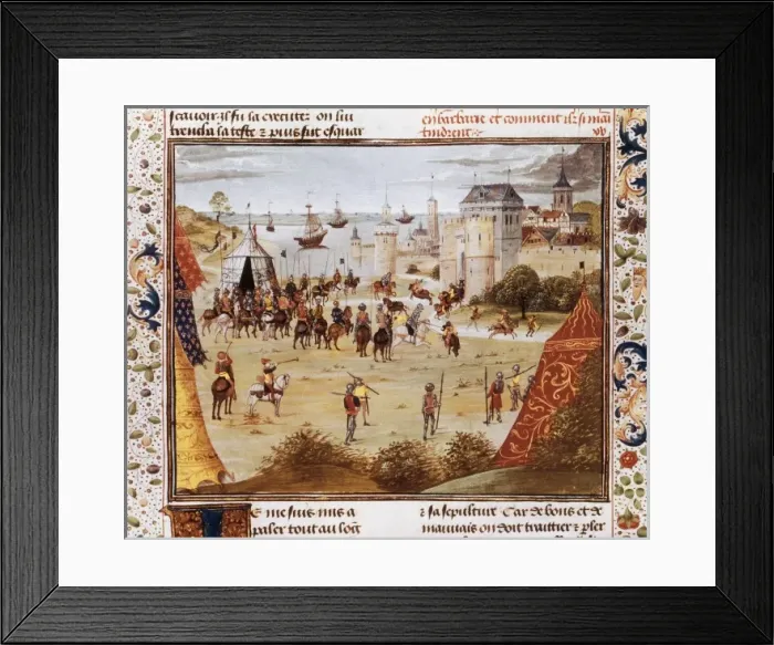 Framed Print : Battle. Illustration from Chroniques (15th Framed Print : Battle. Illustration from Chroniques (15th