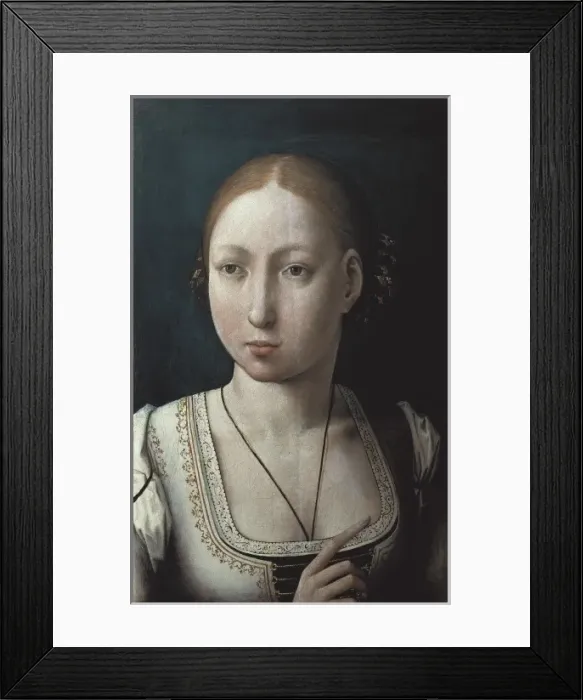Framed Print : Juan de Flandes ( -1519). Joanna the Mad. 1496 Framed Print : Juan de Flandes ( -1519). Joanna the Mad. 1496