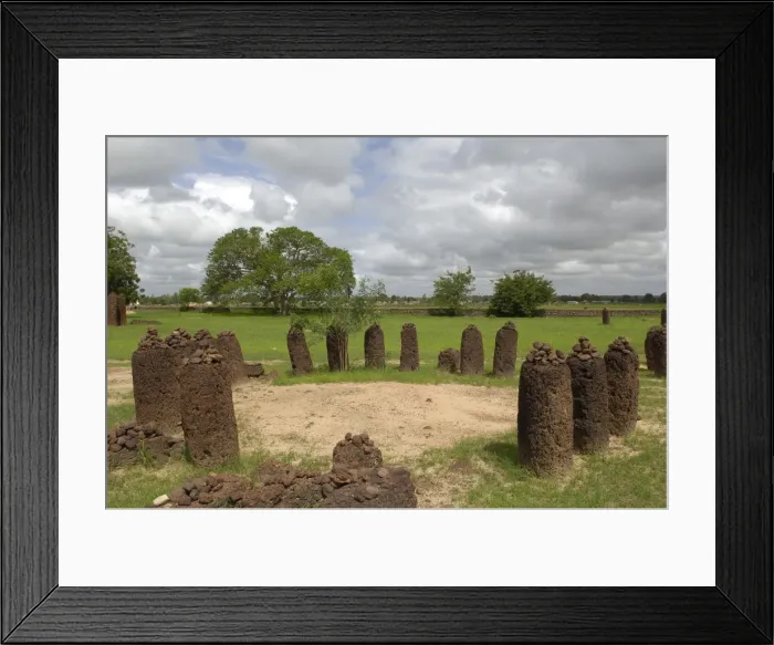 Framed Print : THE GAMBIA. Wassu. Stone circles Framed Print : THE GAMBIA. Wassu. Stone circles