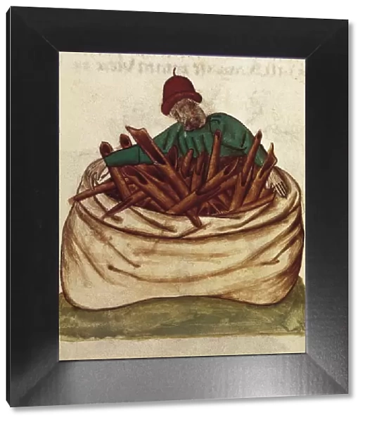 Cinnamon seller. Illustration from Tractatus