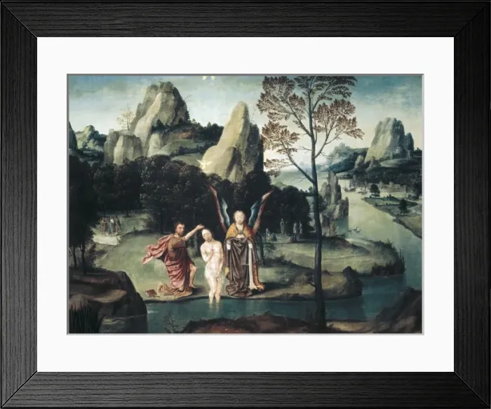 Framed Print : MOSTAERT, Gillis (1534-1598). Baptism of Jesus Framed Print : MOSTAERT, Gillis (1534-1598). Baptism of Jesus