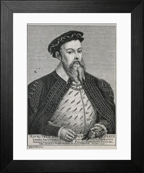 Framed Print : Maurice of saxony (1521-1553). Duke (1541-47) Framed Print : Maurice of saxony (1521-1553). Duke (1541-47)