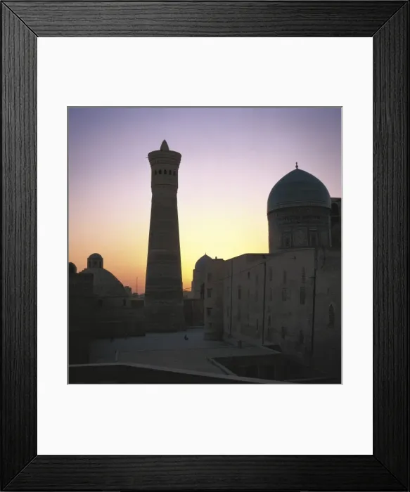 Framed Print : UZBEKISTAN. BUKHARA. Bukhara. Minaret and Kalyan Framed Print : UZBEKISTAN. BUKHARA. Bukhara. Minaret and Kalyan