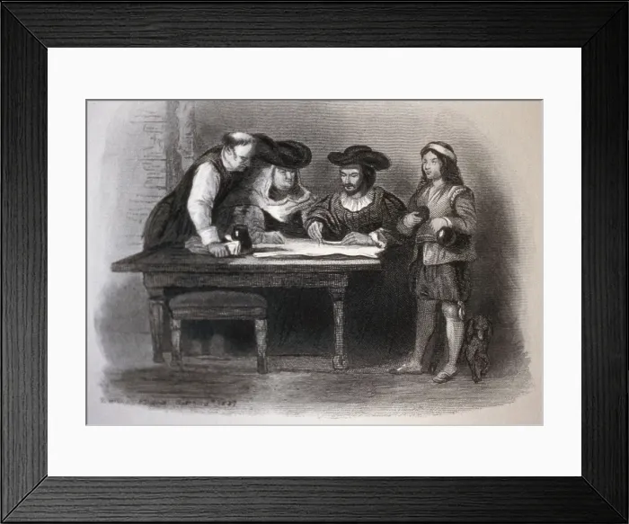 Framed Print : Wilkie, Sir David (1785-1841). Columbus in Framed Print : Wilkie, Sir David (1785-1841). Columbus in
