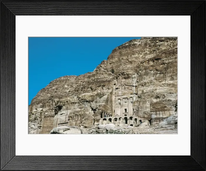 Framed Print : JORDAN. MaN. Petra. Urn Tomb in the Way of Framed Print : JORDAN. MaN. Petra. Urn Tomb in the Way of