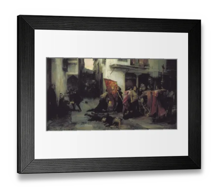 Framed Print : GARCIA RAMOS, Jos頨1852-1912). Que viene el