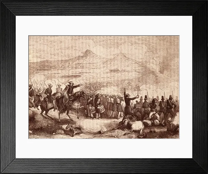 Framed Print : Spain. First Carlist War. Action of La S让a Framed Print : Spain. First Carlist War. Action of La S让a