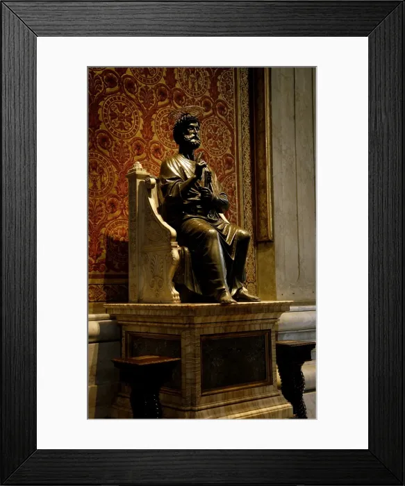 Framed Print : ARNOLFO DI CAMBIO (ca. 1245-1310). Statue of Framed Print : ARNOLFO DI CAMBIO (ca. 1245-1310). Statue of