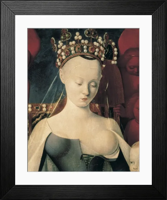 Framed Print : Fouquet, Jean (1420-1481). Virgin and Child Surrounded Framed Print : Fouquet, Jean (1420-1481). Virgin and Child Surrounded