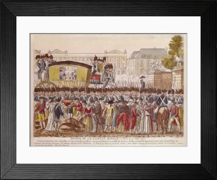 Framed Print : The Royal Family coming back to Paris, January Framed Print : The Royal Family coming back to Paris, January