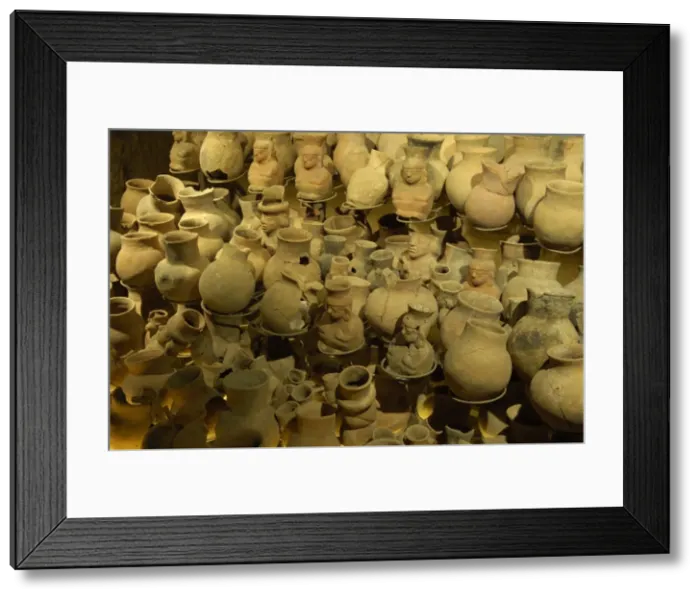 Framed Print : Ceramic remains (3rd c. AD). Moche or Mochica Framed Print : Ceramic remains (3rd c. AD). Moche or Mochica
