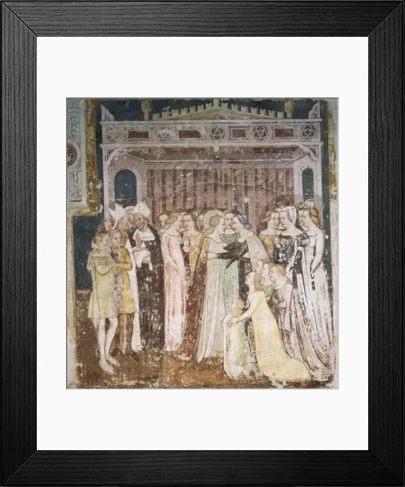 Framed Print : TOMMASO DA MODENA (ca. 1325-1379). The Departure