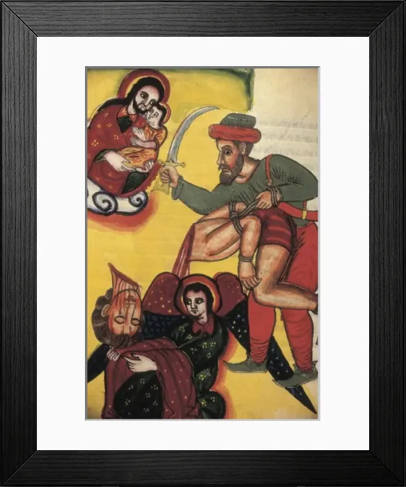 Framed Print : ETHIOPIA. Lake Tana. Church. African art. Miniature Framed Print : ETHIOPIA. Lake Tana. Church. African art. Miniature