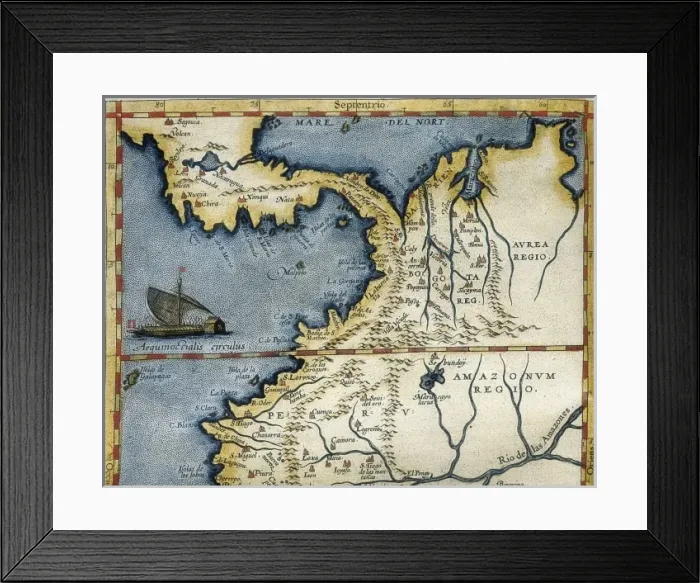 Framed Print : ORTELIUS, Abraham (1527-1598). Theatrum Orbis Framed Print : ORTELIUS, Abraham (1527-1598). Theatrum Orbis