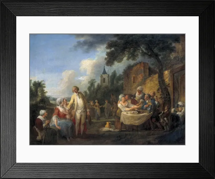 Framed Print : WATTEAU de LILLE, Louis-Joseph Watteau, called Framed Print : WATTEAU de LILLE, Louis-Joseph Watteau, called