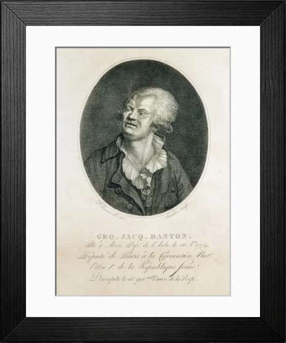 Framed Print : DANTON, Georges Jacques (1759-1794). French revolutionary Framed Print : DANTON, Georges Jacques (1759-1794). French revolutionary