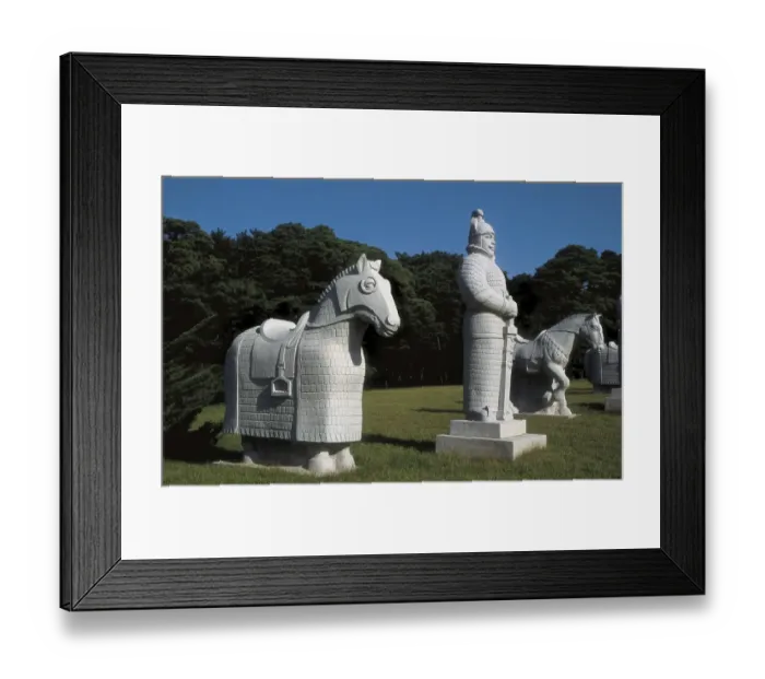 Framed Print : NORTH KOREA. Ryongsanri. Statue surrounding Framed Print : NORTH KOREA. Ryongsanri. Statue surrounding