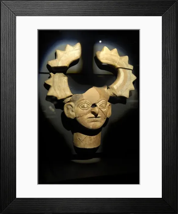 Framed Print : Mask (3rd c. AD). Moche or Mochica Art. PERU Framed Print : Mask (3rd c. AD). Moche or Mochica Art. PERU