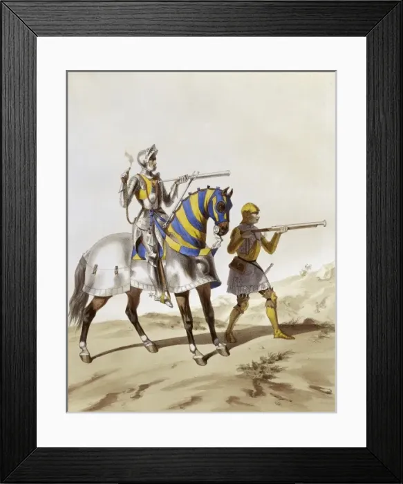 Framed Print : France. Army of the age of Charles VIII (end Framed Print : France. Army of the age of Charles VIII (end