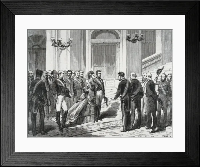Framed Print : Spain (1871). The king Amadeo I of Savoy Framed Print : Spain (1871). The king Amadeo I of Savoy