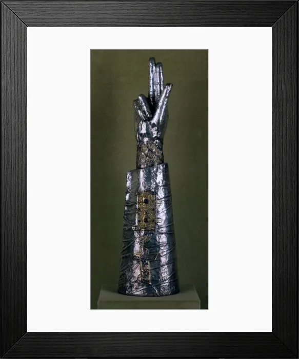 Framed Print : Arm Reliquary of Saint Georges. 14th c. Silver Framed Print : Arm Reliquary of Saint Georges. 14th c. Silver
