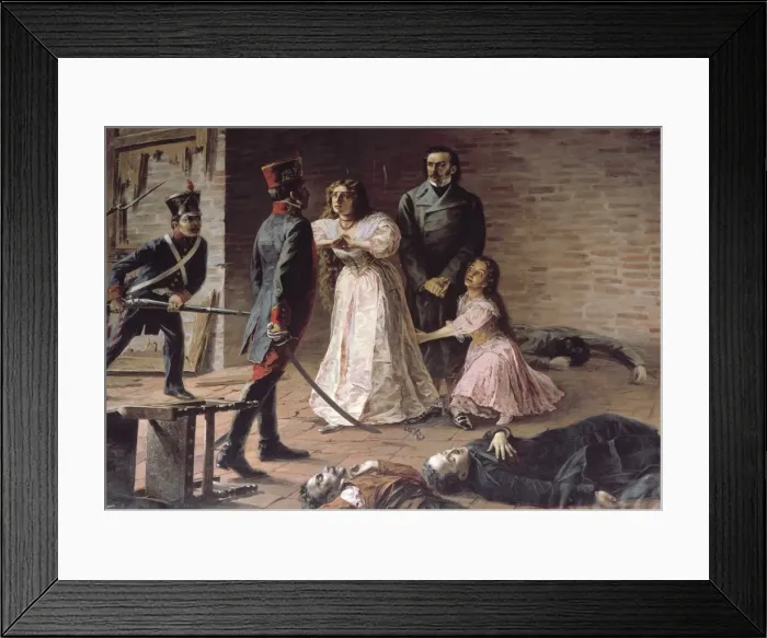Framed Print : Freedom heros death, 2nd August 1810. Early 19th Framed Print : Freedom heros death, 2nd August 1810. Early 19th