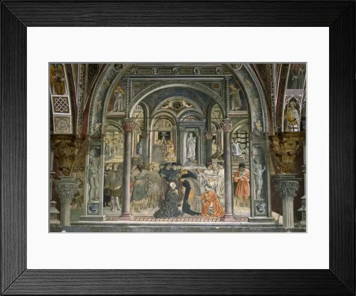 Framed Print : PRIAMO DELLA QUERCIA (c. 1374-1438). Investiture Framed Print : PRIAMO DELLA QUERCIA (c. 1374-1438). Investiture
