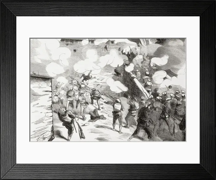 Framed Print : Spain. First Carlist War. Defense of Puigcerdࠅ Framed Print : Spain. First Carlist War. Defense of Puigcerdࠅ