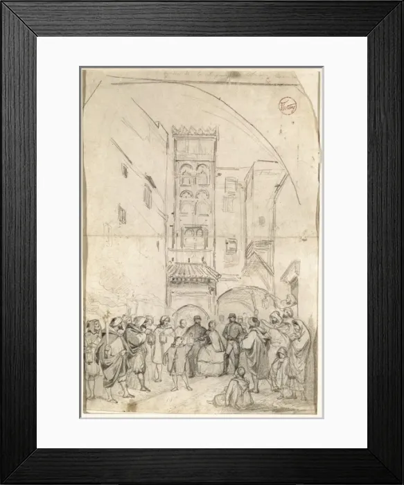 Framed Print : FORTUNY, Mariano (1838-1874). African street Framed Print : FORTUNY, Mariano (1838-1874). African street