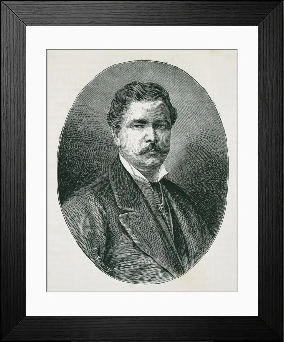 Framed Print : Stanley, Sir Henry Morton (1841-1904). Etching