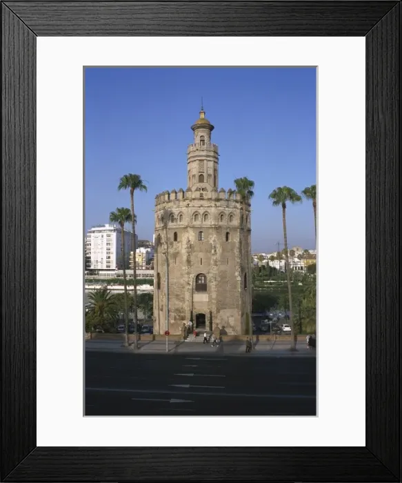 Framed Print : Tower of the Gold. 13th c. SPAIN. ANDALUSIA Framed Print : Tower of the Gold. 13th c. SPAIN. ANDALUSIA