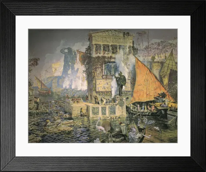 Framed Print : MUяZ i DEGRAIN, Antoni (1841-1924). The Colossus Framed Print : MUяZ i DEGRAIN, Antoni (1841-1924). The Colossus