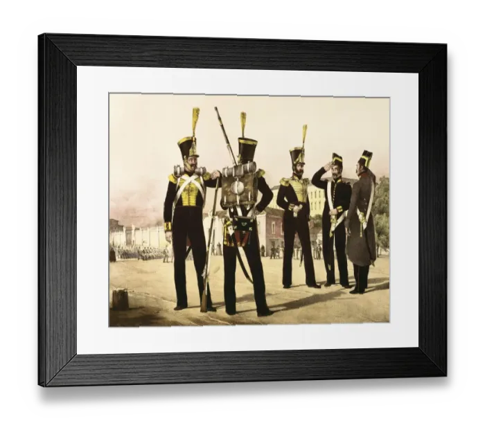 Framed Print : Spain (19th c. ). Provincial Hunters of the Royal Framed Print : Spain (19th c. ). Provincial Hunters of the Royal