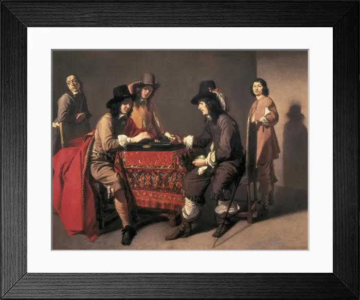 Framed Print : LE NAIN, Mathieu (1607-1677). The Backgammon Framed Print : LE NAIN, Mathieu (1607-1677). The Backgammon