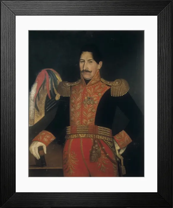 Framed Print : SANTANDER, Francisco de Paula (1792-1840). Colombian Framed Print : SANTANDER, Francisco de Paula (1792-1840). Colombian