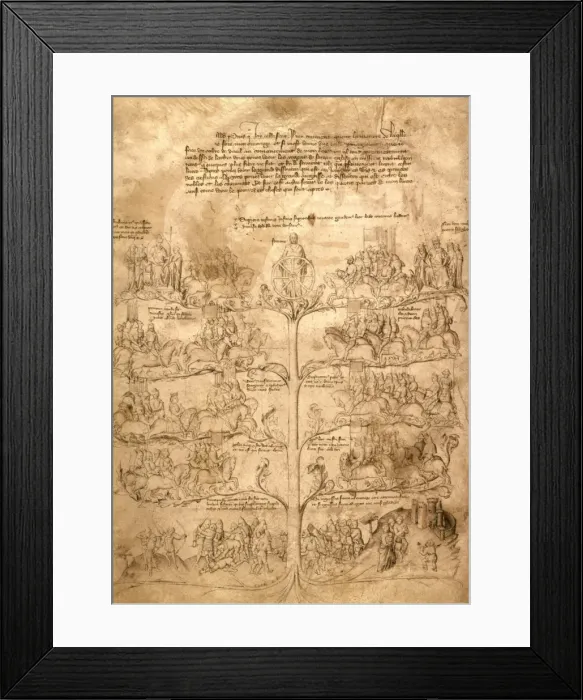 Framed Print : L Arbre des Batailles ( Tree of Battles ), treatise Framed Print : L Arbre des Batailles ( Tree of Battles ), treatise