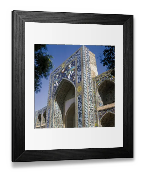 Framed Print : Nadir Divanbegi Madrasah. 1630. UZBEKISTAN. BUKHARA Framed Print : Nadir Divanbegi Madrasah. 1630. UZBEKISTAN. BUKHARA
