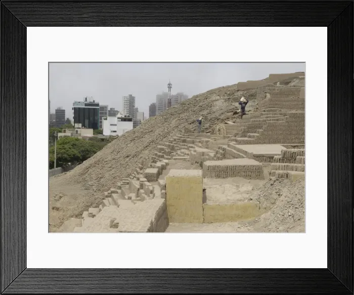 Framed Print : PERU. Lima. Huaca Pucllana. Huaca Pucllana Archaeological Framed Print : PERU. Lima. Huaca Pucllana. Huaca Pucllana Archaeological