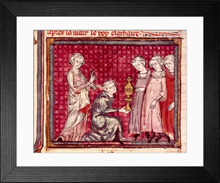 Framed Print : Chlothar I, king of the Franks, divides for Framed Print : Chlothar I, king of the Franks, divides for