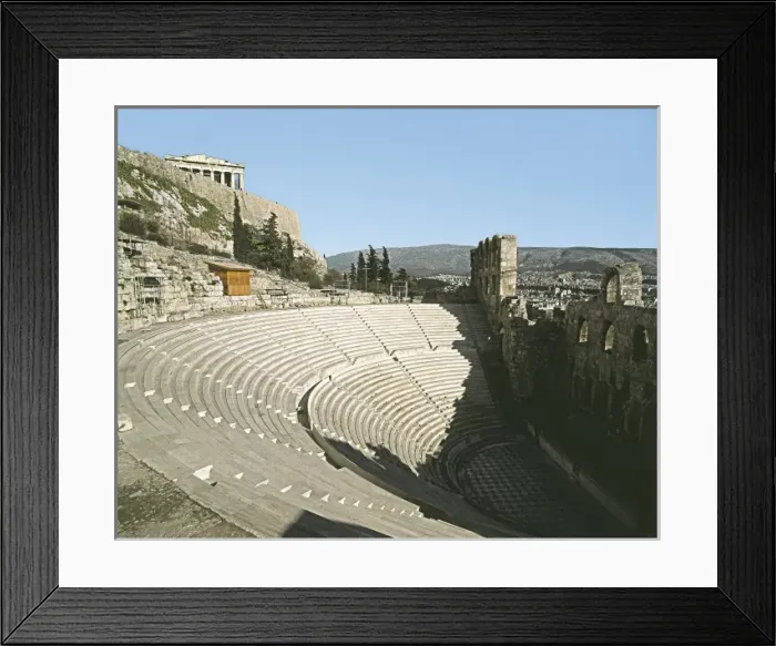 Framed Print : Odeon of Herodus Atticus. ca. 161 BC. GREECE Framed Print : Odeon of Herodus Atticus. ca. 161 BC. GREECE