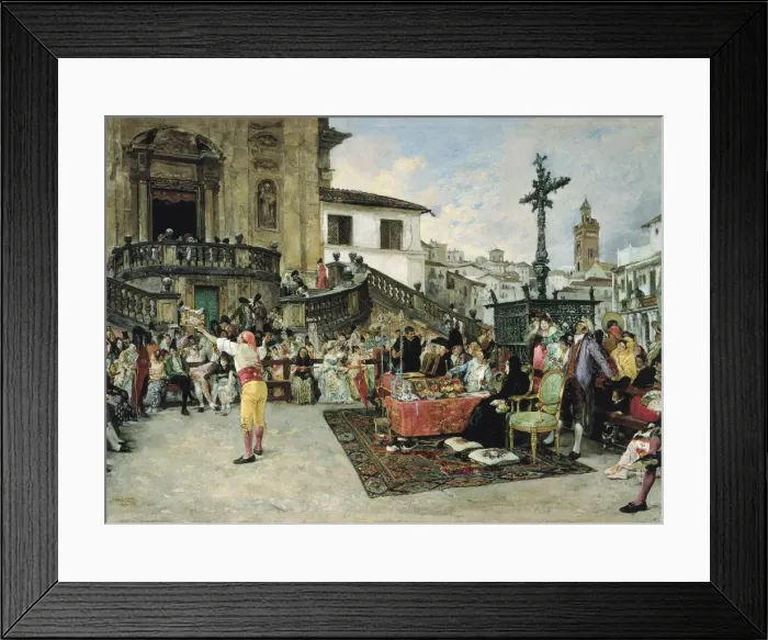 Framed Print : JIMENEZ ARANDA, Jos頨1837-1903). The raffle Framed Print : JIMENEZ ARANDA, Jos頨1837-1903). The raffle