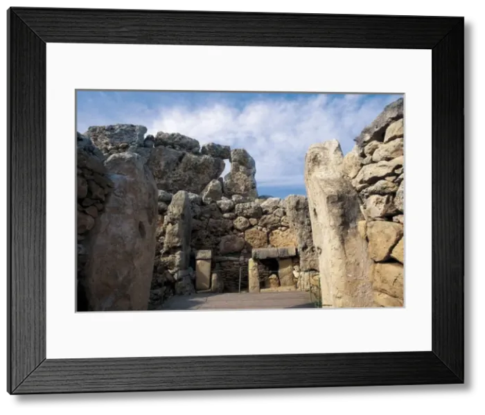 Framed Print : MALTA. Gozo Island. Xaghra. Megalithic temple Framed Print : MALTA. Gozo Island. Xaghra. Megalithic temple