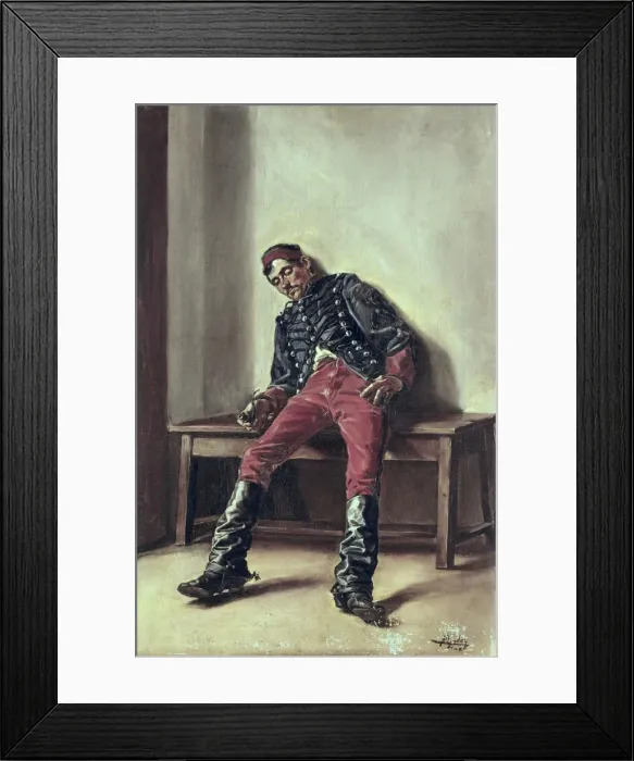 Framed Print : In the cell. Costumbrism. Painting Framed Print : In the cell. Costumbrism. Painting