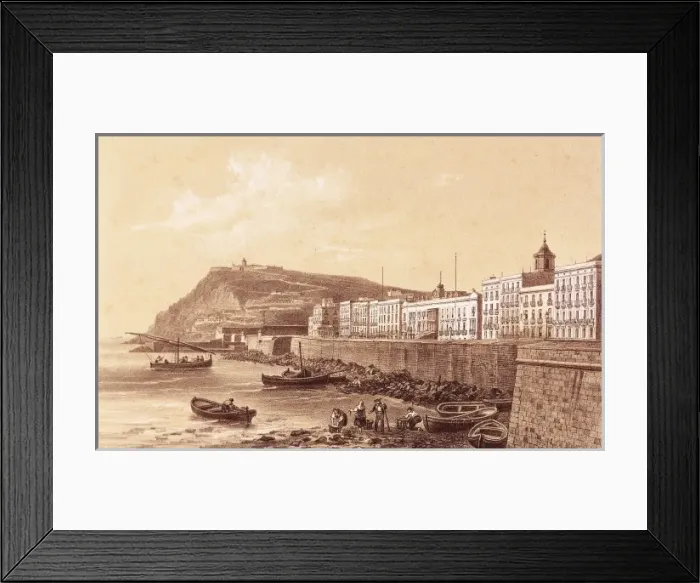 Framed Print : DEROY, Isidore-Laurent (1797-1886). Waterfront Framed Print : DEROY, Isidore-Laurent (1797-1886). Waterfront
