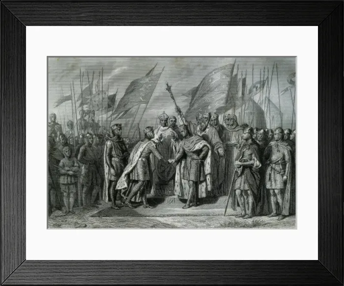 Framed Print : SAINT-EVRE, Gillot (1791-1858). Interview between Framed Print : SAINT-EVRE, Gillot (1791-1858). Interview between
